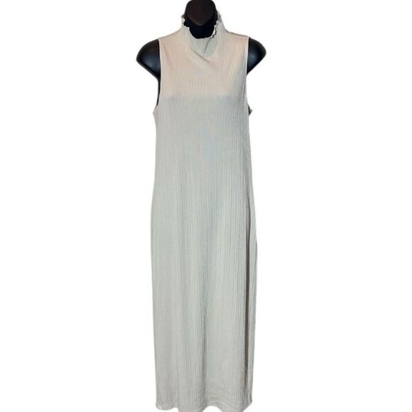 Reformation Dresses & Skirts - Reformation women’s small Marbella knit dress‎ cream midi mock neck elegant